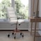 Flash Furniture White LeatherSoft Roller Wheel Executive Chair GO-2286M-WH-RSGLD-RLB-GG - alternate 1